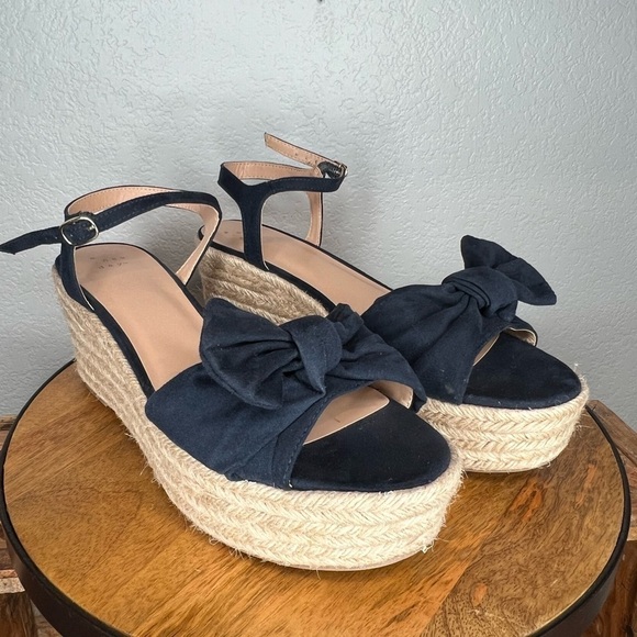 a new day Shoes - 374. A New Day Happy Bow Espadrille Wedges 11M